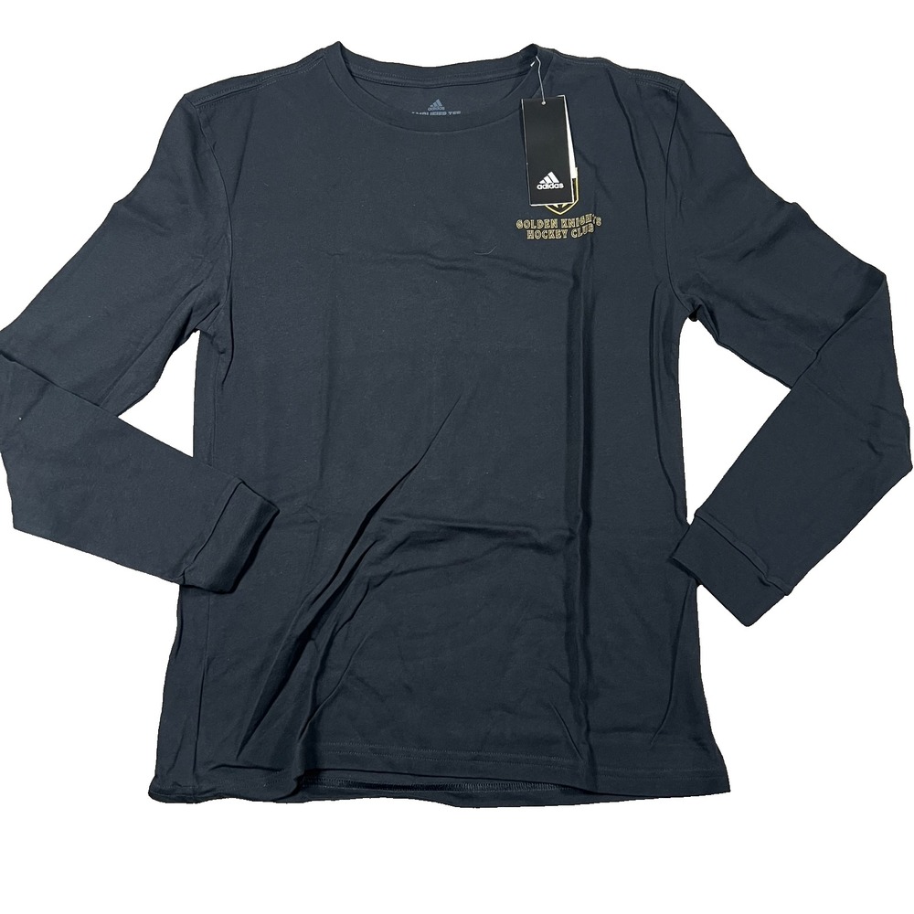 Adidas Womens Small‎ Black Vegas Golden Knights Hockey Club Amplifier Tee NWT
